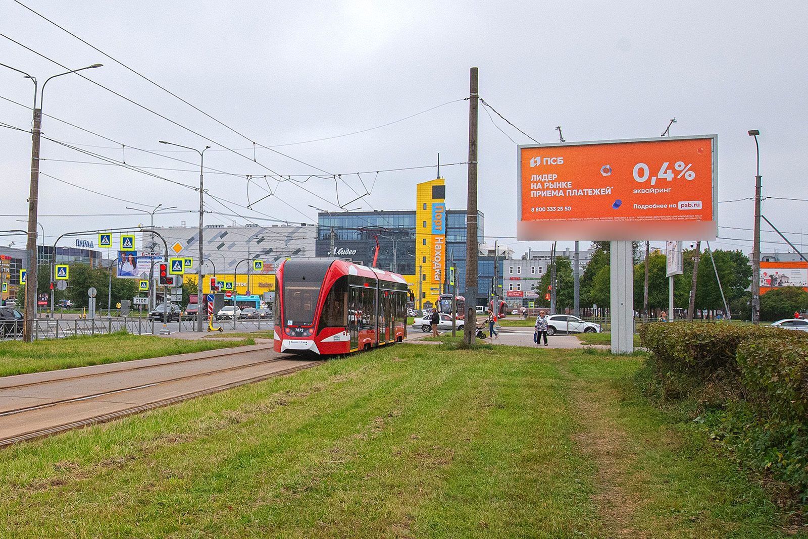 Фотография рекламного носителя, тип: Билборд 3x6, адрес: Караваевская ул. Х Прибрежная ул., поз.1, Санкт-Петербург, Россия. Сторона A №169061