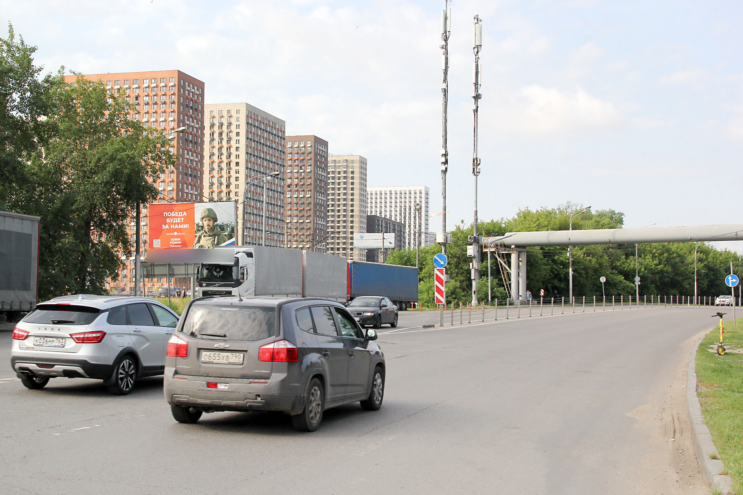 Фотография рекламного носителя, тип: Билборд 3x6, адрес: Дзержинское ш., 350м, Котельники, Московская область, Россия. Сторона Б №809406