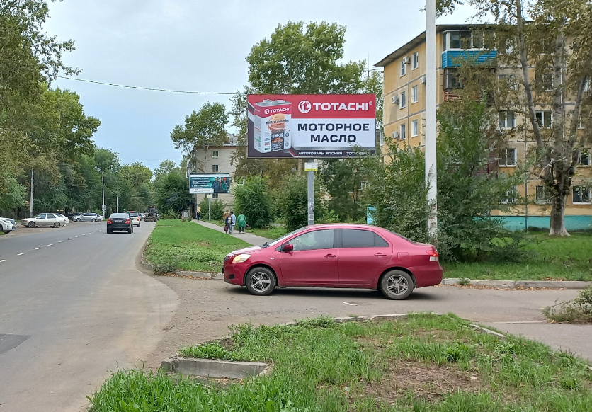 Фотография рекламного носителя, тип: Билборд 3x6, адрес: Комсомольская ул., д.34, Комсомольск-на-Амуре, Хабаровский край, Россия. Сторона A №1370143