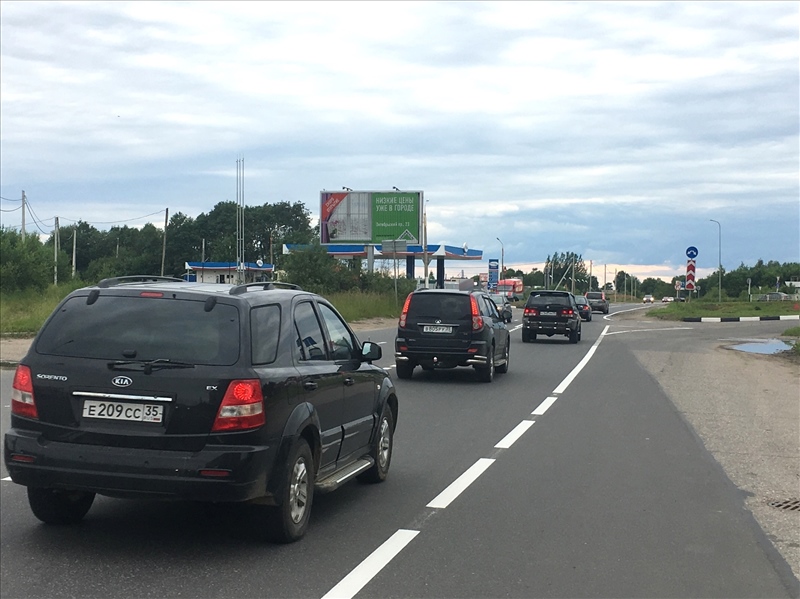 Фотография рекламного носителя, тип: Билборд 3x6, адрес: Рыбинская ул., за АЗС "Руснефть", Череповец, Вологодская область, Россия. Сторона Б №242160