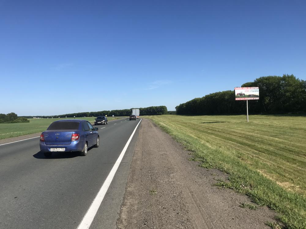 Фотография рекламного носителя, тип: Билборд 3x6, адрес: Кармаскалы-Белорецк а/д, поз.4, Уфа, Республика Башкортостан, Россия. Сторона А №697428