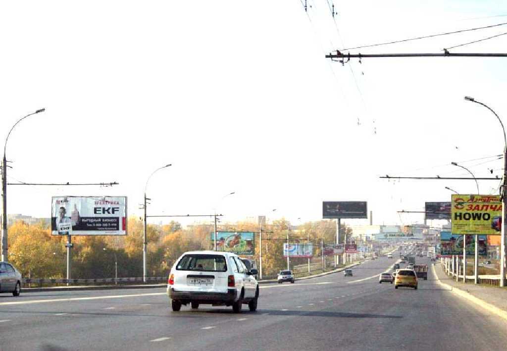 Фотография рекламного носителя, тип: Билборд 3x6, адрес: Димитровский мост, Лесокомбинат, поз.1, Новосибирск, Новосибирская область, Россия. Сторона B №183885