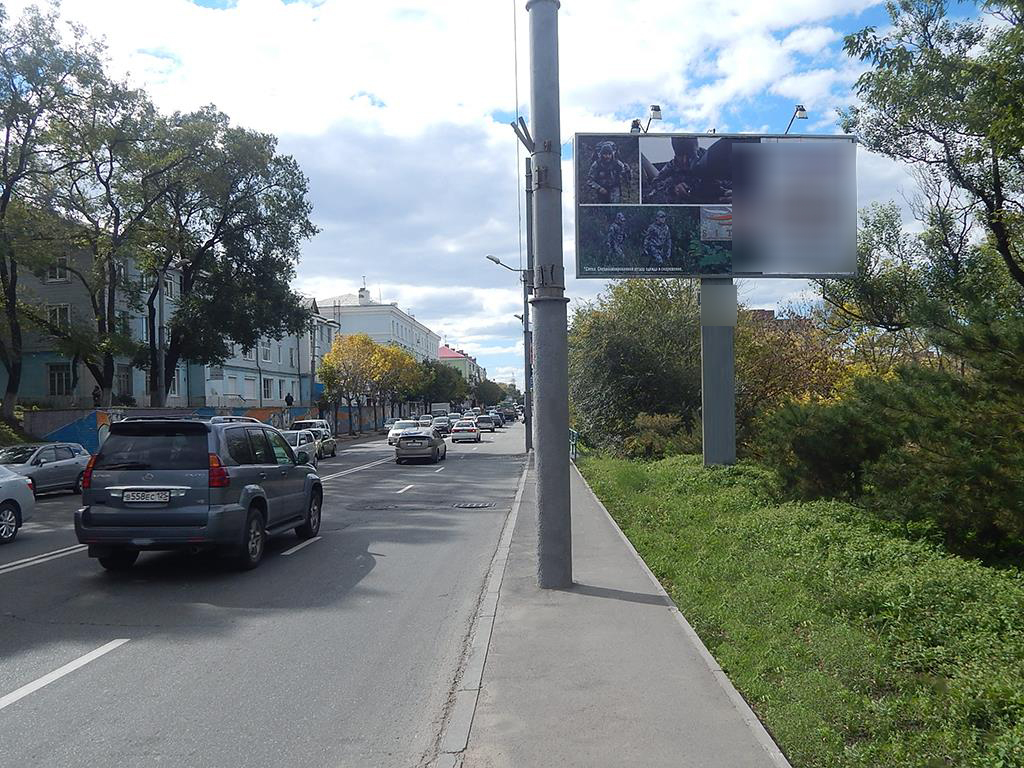 Фотография рекламного носителя, тип: Билборд 3x6, адрес: Партизанский пр-т., д.11, Владивосток, Приморский край, Россия. Сторона A №88854