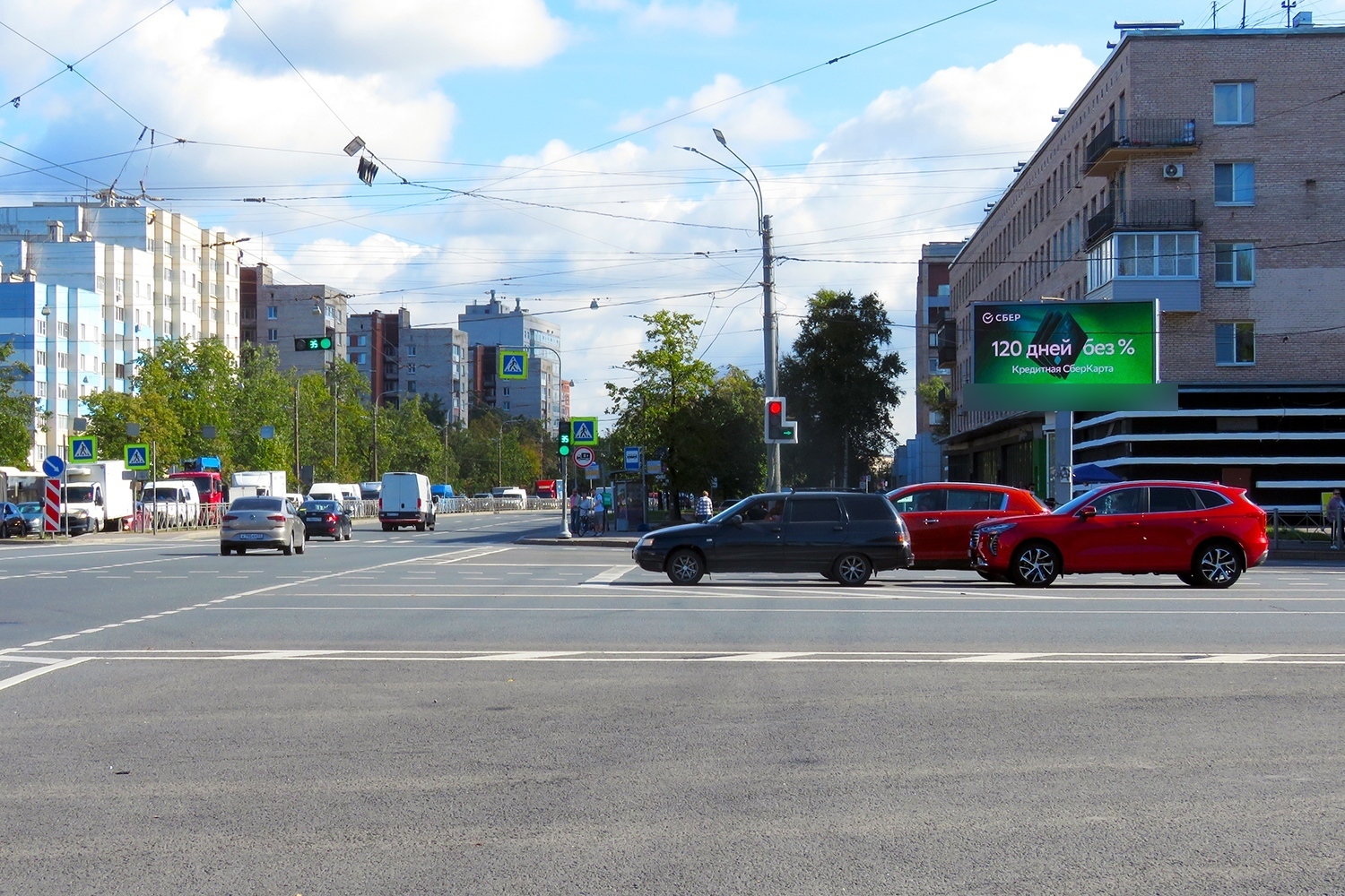 Фотография рекламного носителя, тип: Билборд 3x6, адрес: Народная ул., д.39 Х Дальневосточный пр-т., Санкт-Петербург, Россия. Сторона А1 №708213