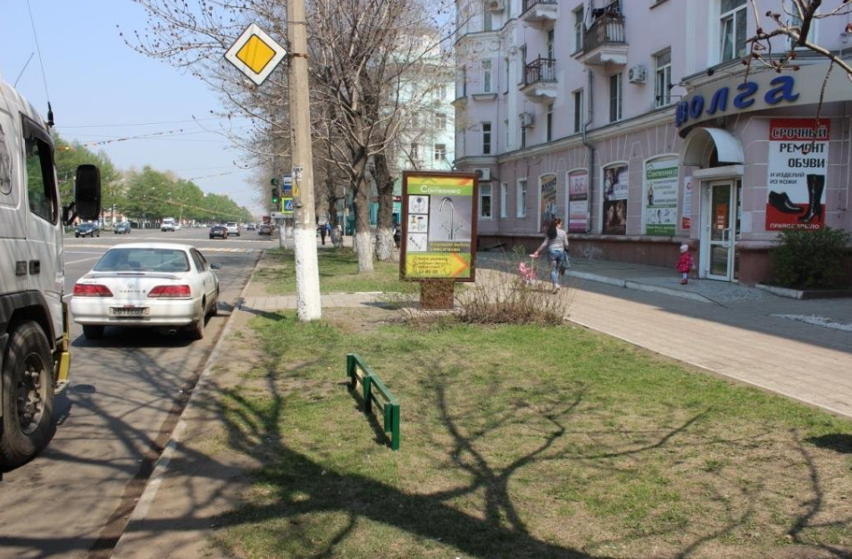 Фотография рекламного носителя, тип: Ситиформат 1.8x1.2, адрес: Мира пр-т., д.28, Комсомольск-на-Амуре, Хабаровский край, Россия. Сторона А №1370512