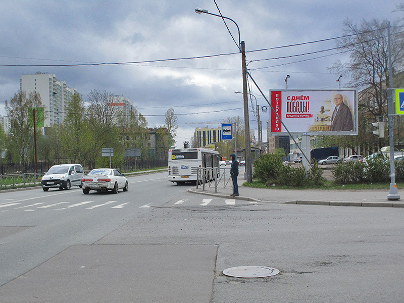 Фотография рекламного носителя, тип: Билборд 3x6, адрес: Энергетиков пр-т. Х Якорная ул., д.13, Санкт-Петербург, Россия. Сторона А №165071