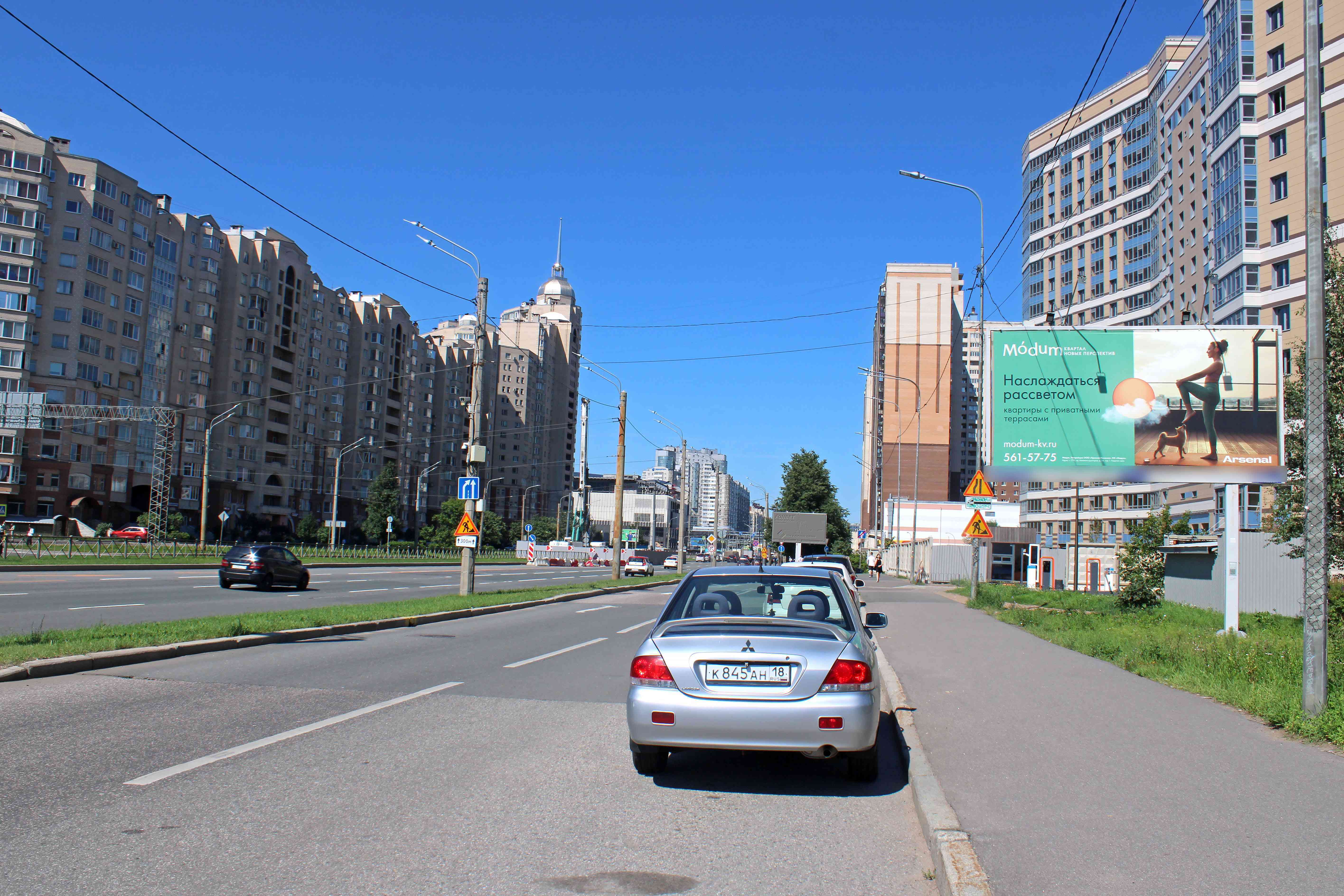 Фотография рекламного носителя, тип: Билборд 3x6, адрес: Коломяжский пр-т., д.13, лит.АП, Санкт-Петербург, Россия. Сторона А №757025