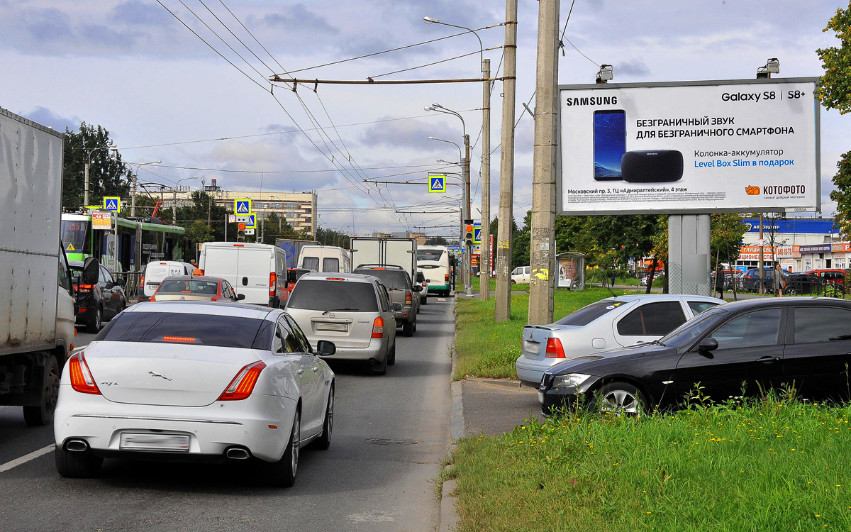 Фотография рекламного носителя, тип: Билборд 3x6, адрес: Бухарестская ул., д.22, Санкт-Петербург, Россия. Сторона A №170701