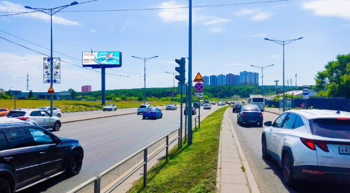 Фотография рекламного носителя, тип: Суперсайт 4x12, адрес: Московское ш., д.4, Самара, Самарская область, Россия. Сторона Б1 №1327841