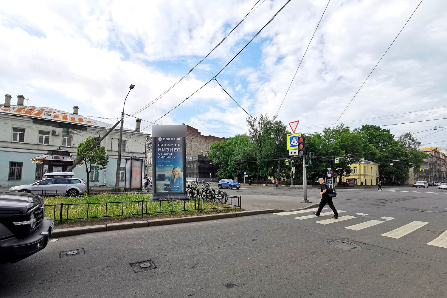 Фотография рекламного носителя, тип: Пиллар 3x1.4, адрес: Звенигородская ул., д.5 Х Марата ул., Санкт-Петербург, Россия. Сторона Б №541579