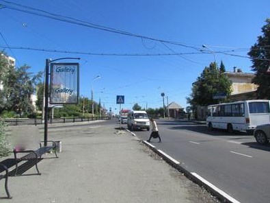 Фотография рекламного носителя, тип: Панель-кронштейн, адрес: Ленина пр-т., остановочный комплекс «Горсовет», Нижний Тагил, Свердловская область, Россия. Сторона Б №1328697
