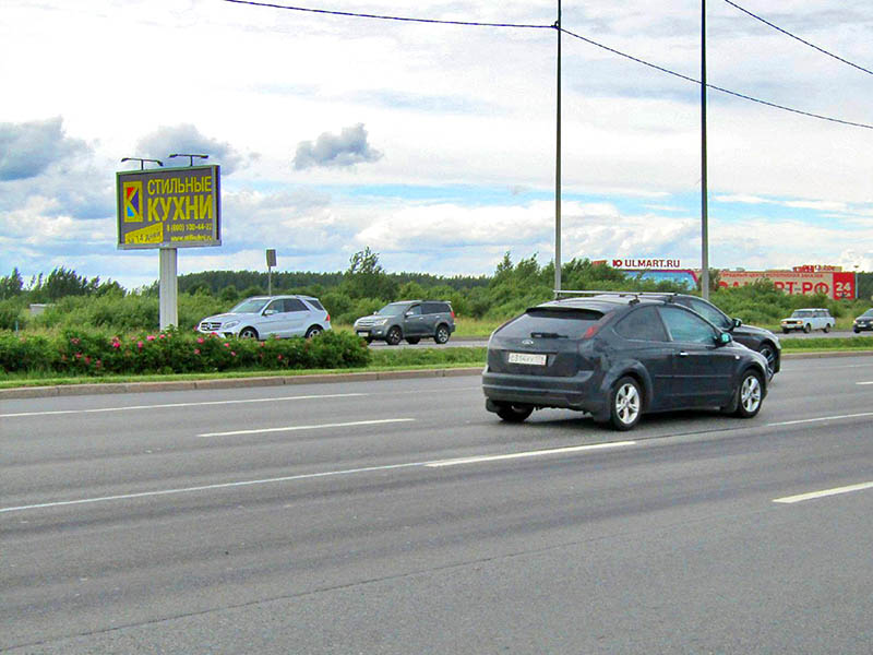 Фотография рекламного носителя, тип: Билборд 3x6, адрес: Пулковское ш., д.70, поз.2, Санкт-Петербург, Россия. Сторона B №169204