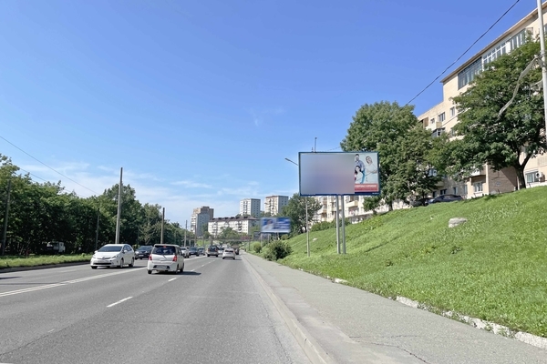 Фотография рекламного носителя, тип: Билборд 3x6, адрес: Луговая ул., д.65, Владивосток, Приморский край, Россия. Сторона А1 №154036