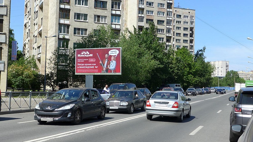 Фотография рекламного носителя, тип: Билборд 3x6, адрес: Беринга ул. Х Нахимова ул., д.1, Санкт-Петербург, Россия. Сторона B №170655