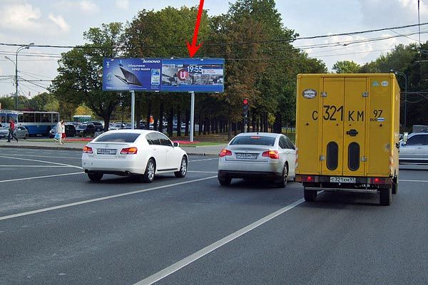 Фотография рекламного носителя, тип: Билборд 3x6, адрес: Университетская пл., д.21, Москва, Россия. Сторона A2 №65654