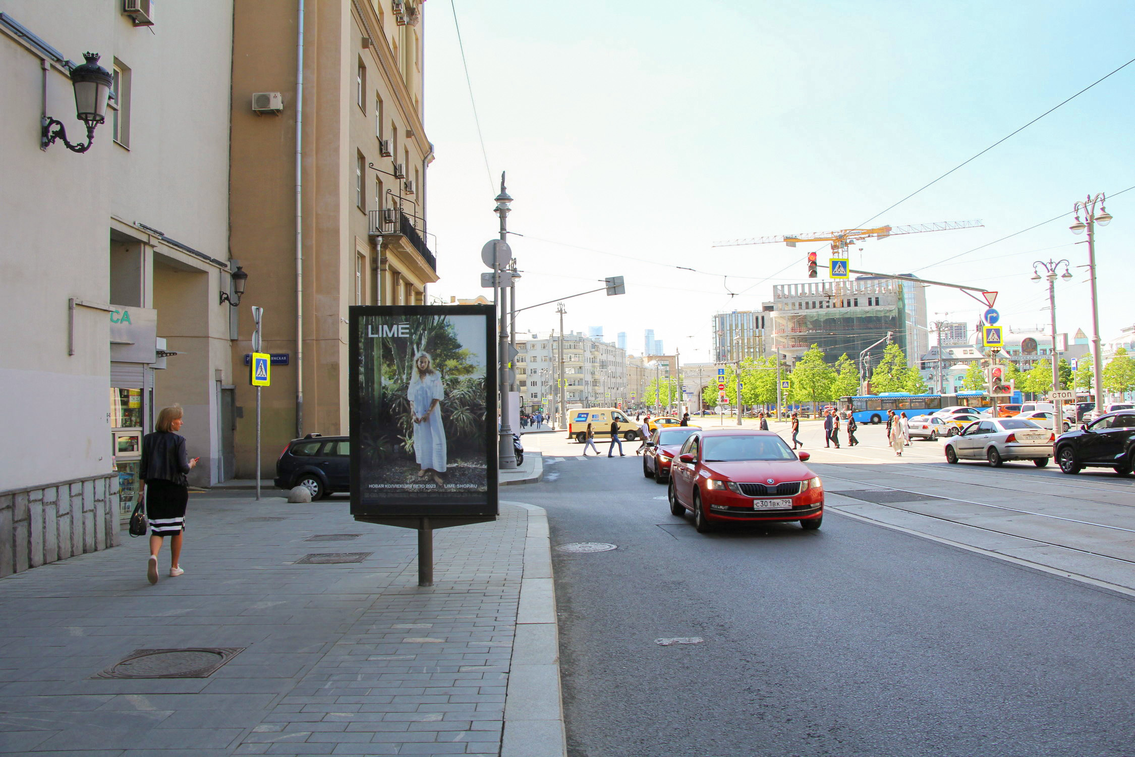 Фотография рекламного носителя, тип: Ситиформат 1.8x1.2, адрес: Лесная ул., д.4c1, Москва, Россия. Сторона Б №334485