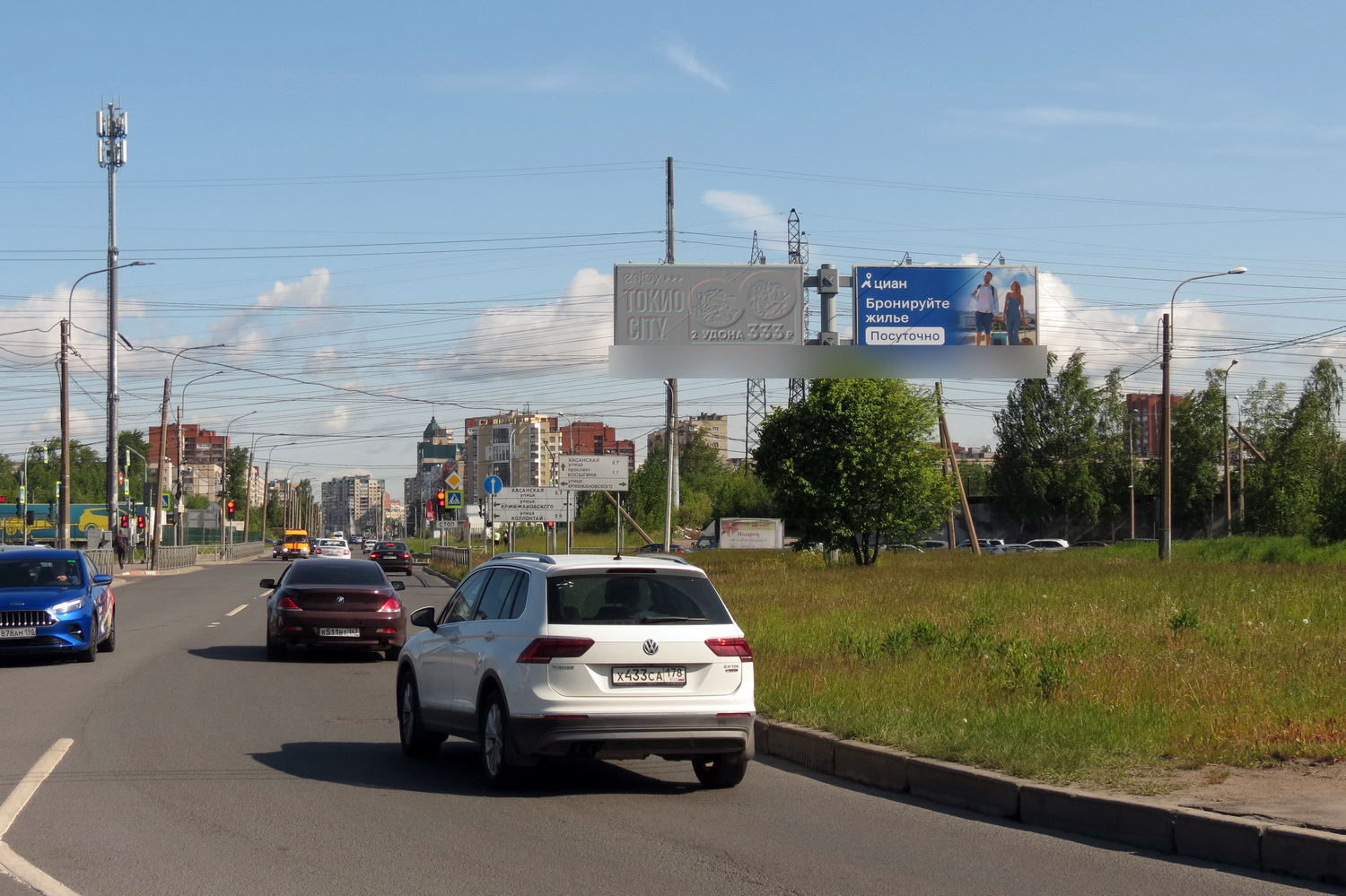 Фотография рекламного носителя, тип: Билборд 3x6, адрес: Солидарности пр-т., д.4Н Х Кржижановского ул., Санкт-Петербург, Россия. Сторона А2 №706937