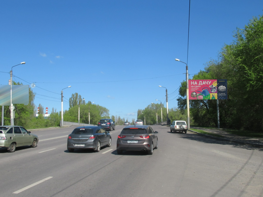 Фотография рекламного носителя, тип: Билборд 3x6, адрес: Новосибирская ул., в районе путепровода и шинного центра "Hankook", Воронеж, Воронежская область, Россия. Сторона А №111638