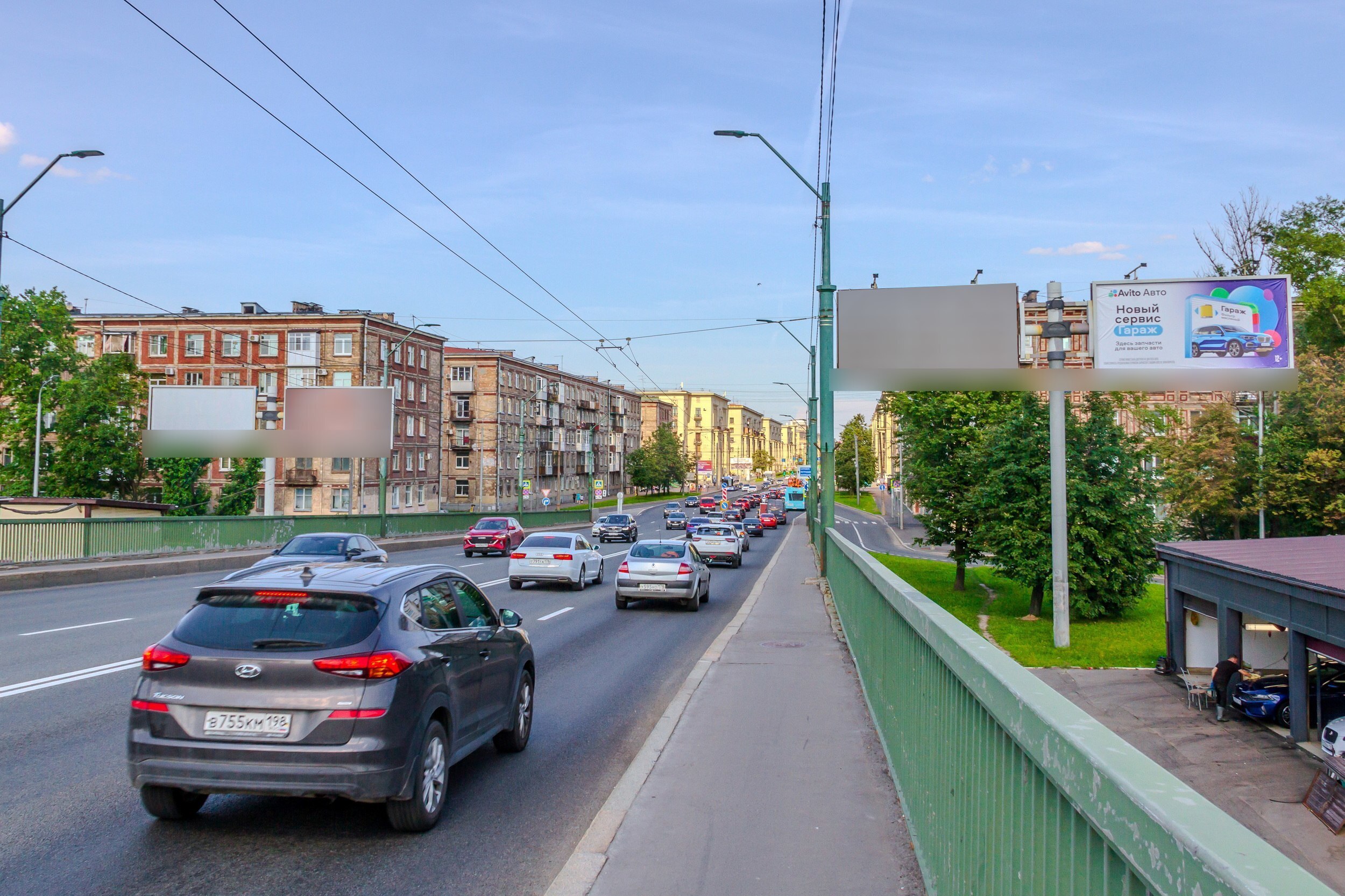 Фотография рекламного носителя, тип: Билборд 3x6, адрес: Ивановская ул., съезд с виадука, Санкт-Петербург, Россия. Сторона А2 №520052