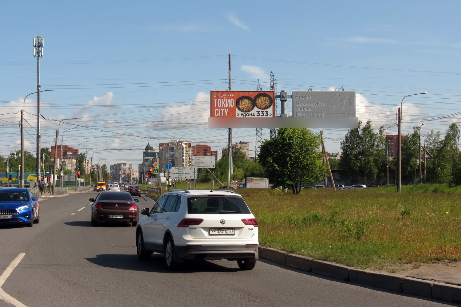 Фотография рекламного носителя, тип: Билборд 3x6, адрес: Солидарности пр-т., д.4Н Х Кржижановского ул., Санкт-Петербург, Россия. Сторона А1 №706936