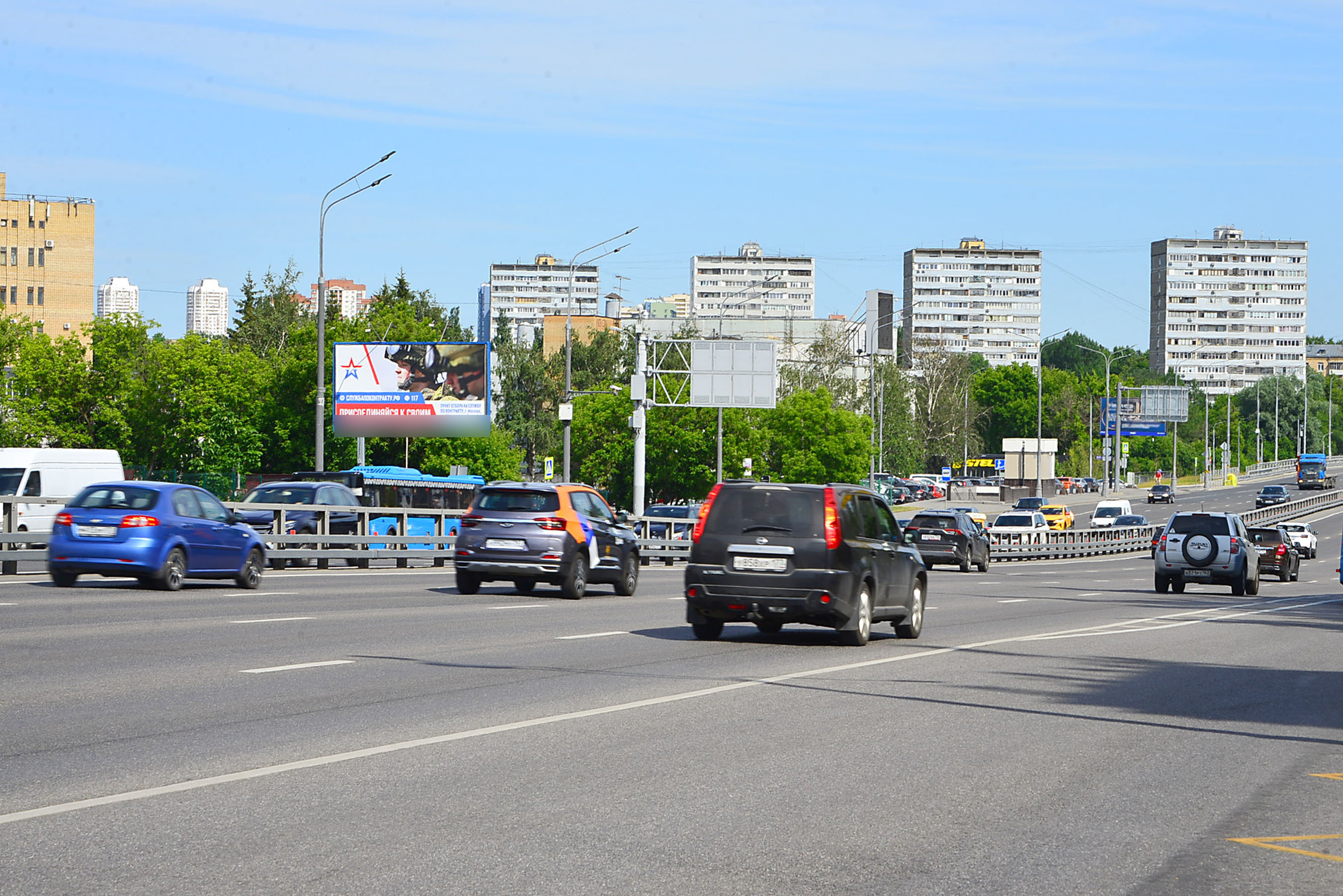Фотография рекламного носителя, тип: Билборд 3x6, адрес: Волоколамское ш., д.114, корп.1, Москва, Россия. Сторона Б1 №100847