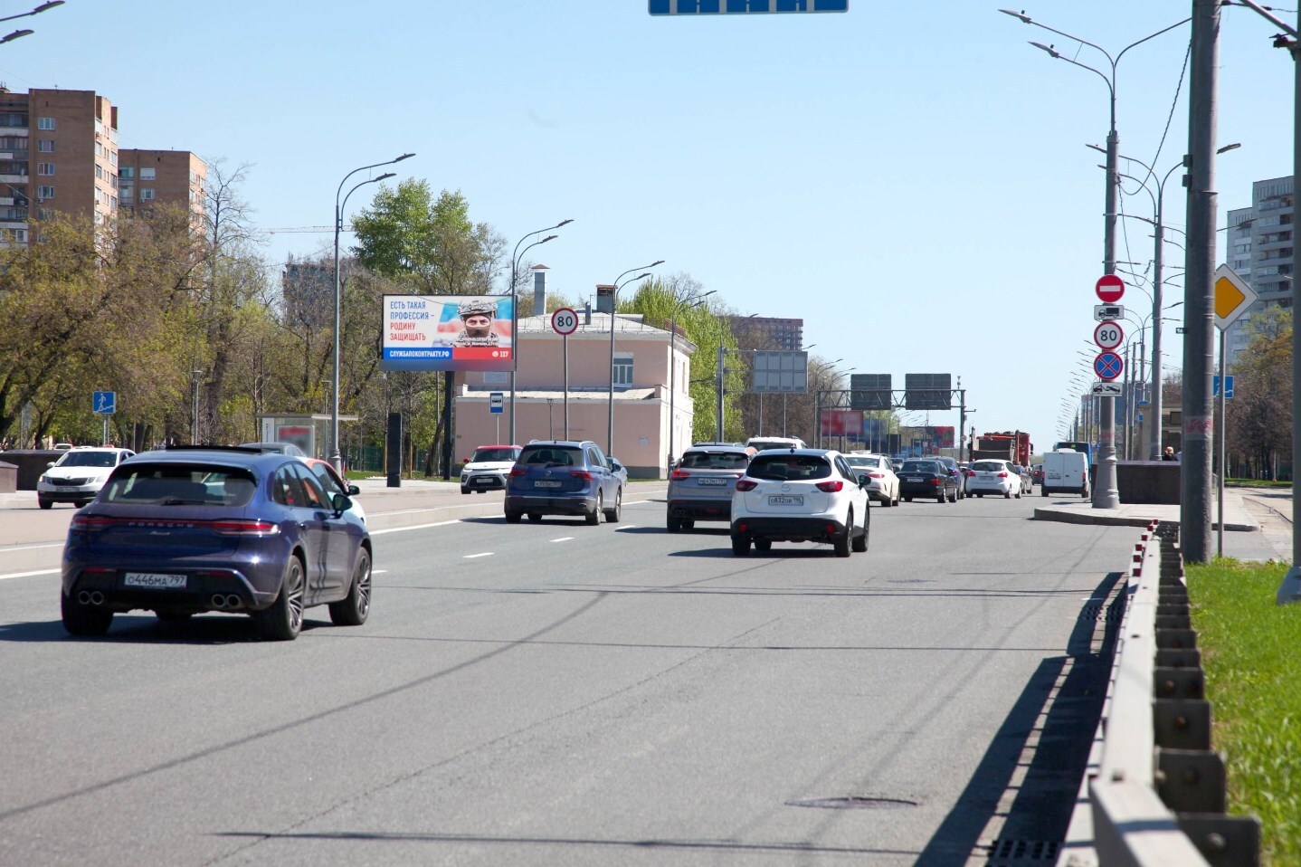 Фотография рекламного носителя, тип: Билборд 3x6, адрес: Волоколамское ш., д.62, Москва, Россия. Сторона Б1-Б10 №100834