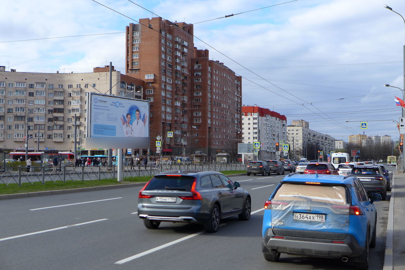 Фотография рекламного носителя, тип: Билборд 3x6, адрес: Гражданский пр-т., д.116, корп.1, Санкт-Петербург, Россия. Сторона А2 №118837