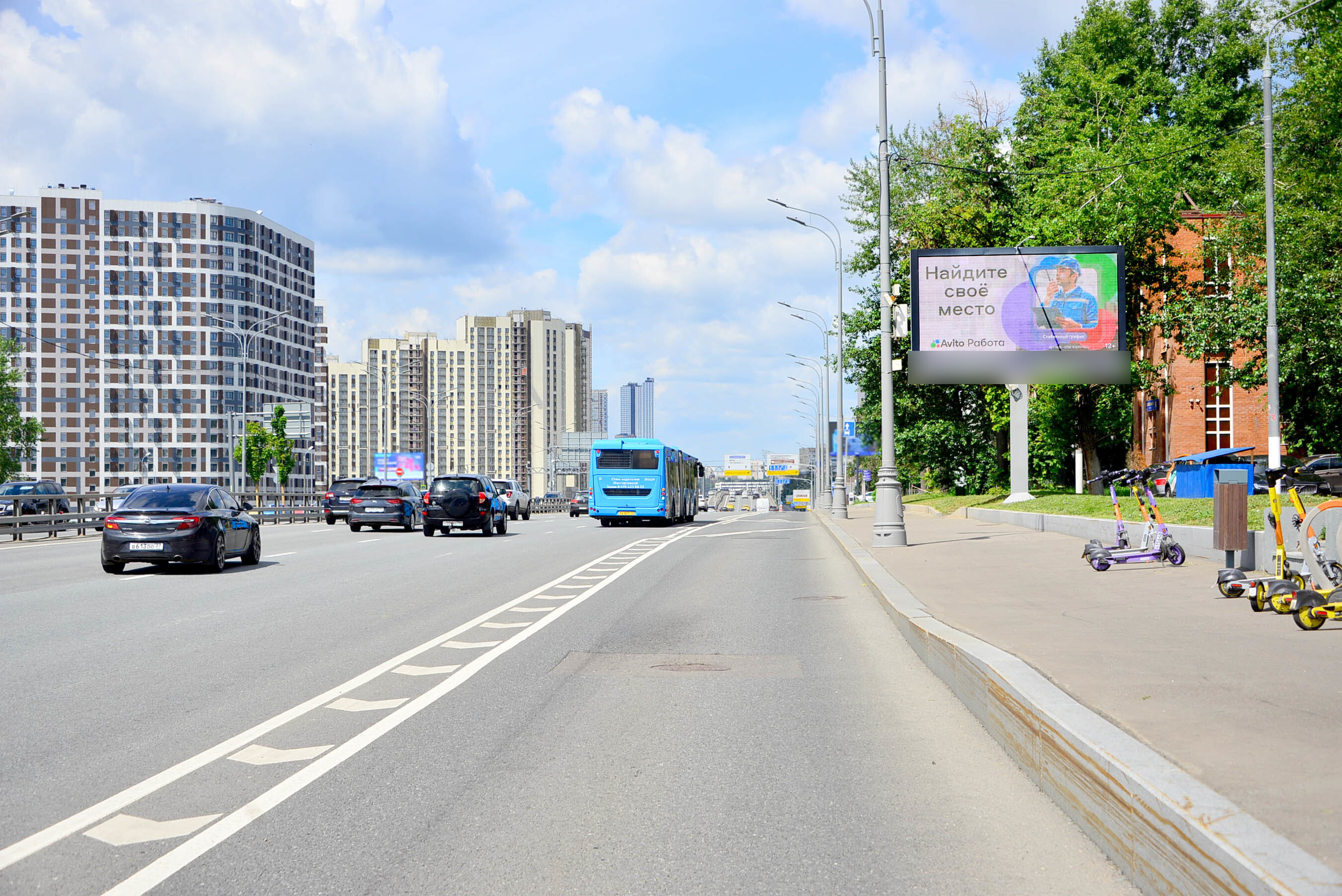 Фотография рекламного носителя, тип: Билборд 3x6, адрес: Волоколамское ш., д.86-88, Москва, Россия. Сторона А1 №278218