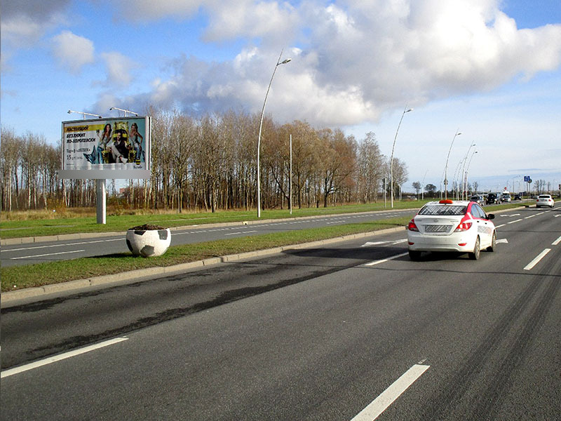 Фотография рекламного носителя, тип: Билборд 3x6, адрес: Пулковское ш., дорога в Пулково-1, 500м от ш., Санкт-Петербург, Россия. Сторона В №165294