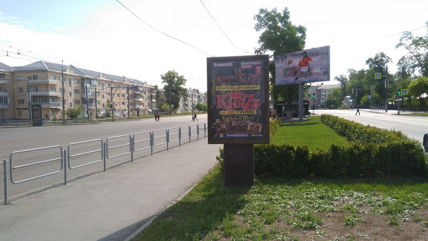 Фотография рекламного носителя, тип: Ситиформат 1.8x1.2, адрес: Ленина пр-т. Х Горького ул., Челябинск, Челябинская область, Россия. Сторона А №531857