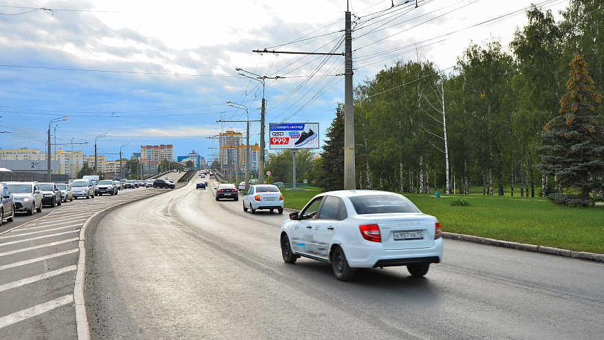 Фотография рекламного носителя, тип: Билборд 3x6, адрес: Волгоградская ул., поз.1, Саранск, Республика Мордовия, Россия. Сторона A1-A3 №1057169