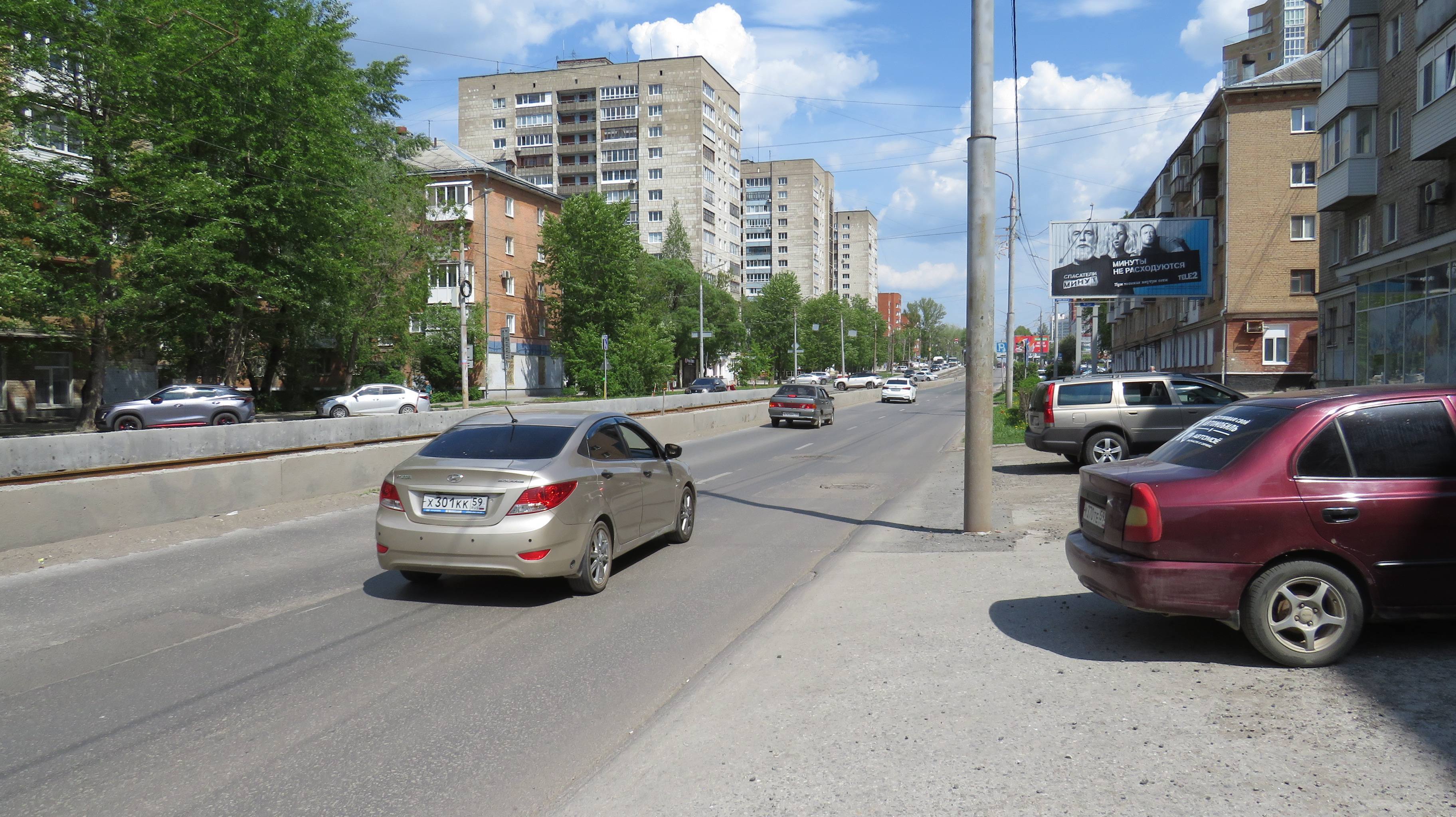 Фотография рекламного носителя, тип: Билборд 3x6, адрес: Мира ул., д.49, Пермь, Пермский край, Россия. Сторона A1-A3 №758464