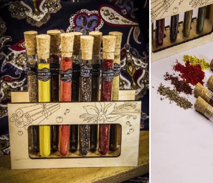 Специи в колбах