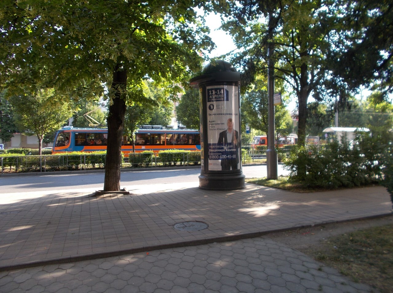 Фотография рекламного носителя, тип: Пиллар 3x1.4, адрес: Ставропольская ул., д.236, поз.2, Краснодар, Краснодарский край, Россия. Сторона С №1337594