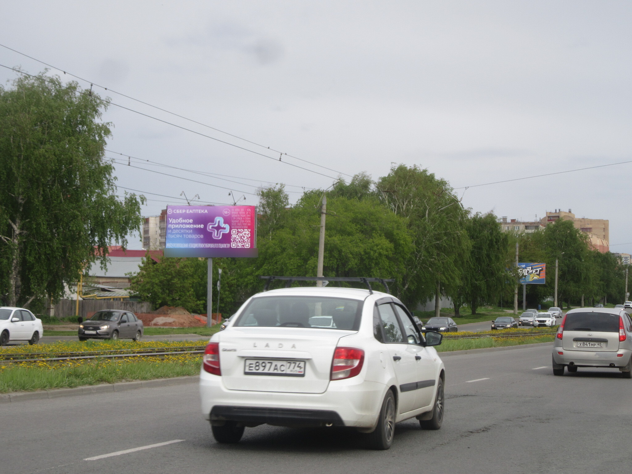 Фотография рекламного носителя, тип: Билборд 3x6, адрес: Победы пр-т. Х Неглинная ул., д.108, Челябинск, Челябинская область, Россия. Сторона Б №447188