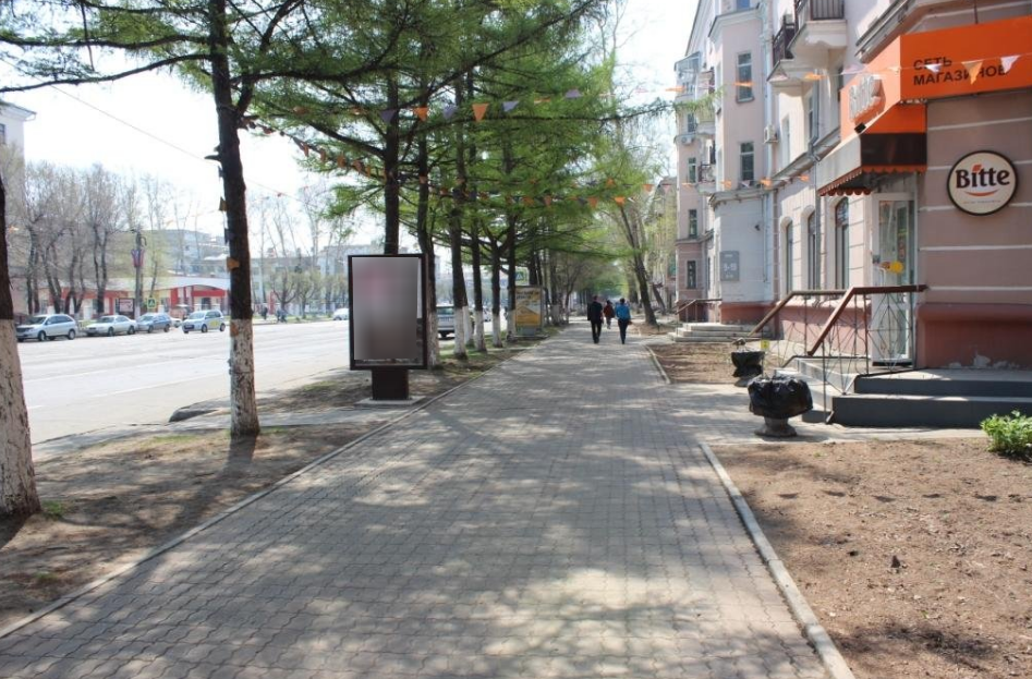 Фотография рекламного носителя, тип: Ситиформат 1.8x1.2, адрес: Мира пр-т., д.31, поз.1, Комсомольск-на-Амуре, Хабаровский край, Россия. Сторона А №1370407