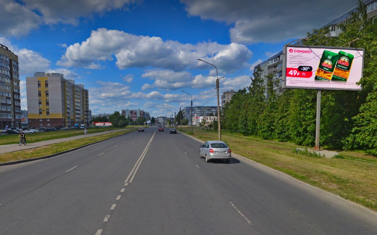 Фотография рекламного носителя, тип: Билборд 3x6, адрес: Кочетова ул., д.29, корп.1, Великий Новгород, Новгородская область, Россия. Сторона A №991539
