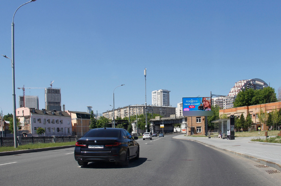 Фотография рекламного носителя, тип: Билборд 3x6, адрес: Семеновская наб., д.1, стр.1, Москва, Россия. Сторона А1 №324856