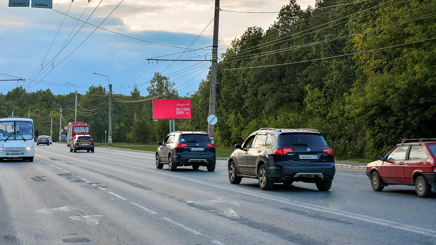 Фотография рекламного носителя, тип: Билборд 3x6, адрес: Полежаева ул., поз.1, Саранск, Республика Мордовия, Россия. Сторона A №1057187