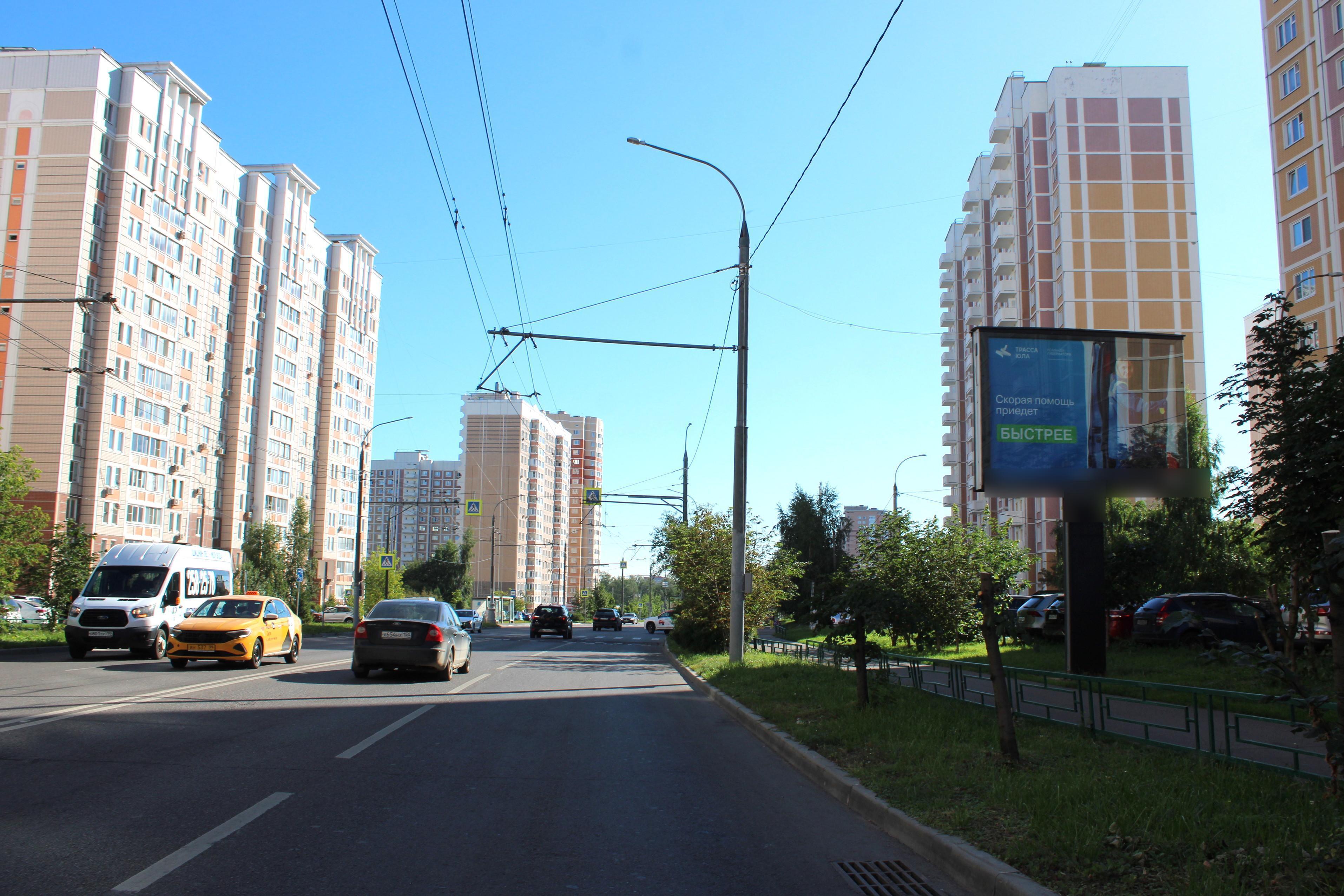 Фотография рекламного носителя, тип: Ситиборд 2.7x3.7, адрес: Академика Доллежаля ул., д.13, Подольск, Московская область, Россия. Сторона A1-A5 №818672