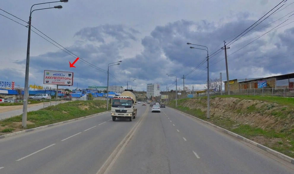 Фотография рекламного носителя, тип: Билборд 3x6, адрес: Фиолентовское ш., Стрелецкий авторынок, Севастополь, Россия. Сторона Б №364805