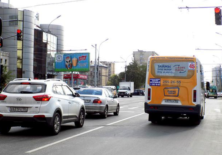 Фотография рекламного носителя, тип: Билборд 3x6, адрес: Вокзальная магистраль, д.5/1, Новосибирск, Новосибирская область, Россия. Сторона Б1-Б3 №188787