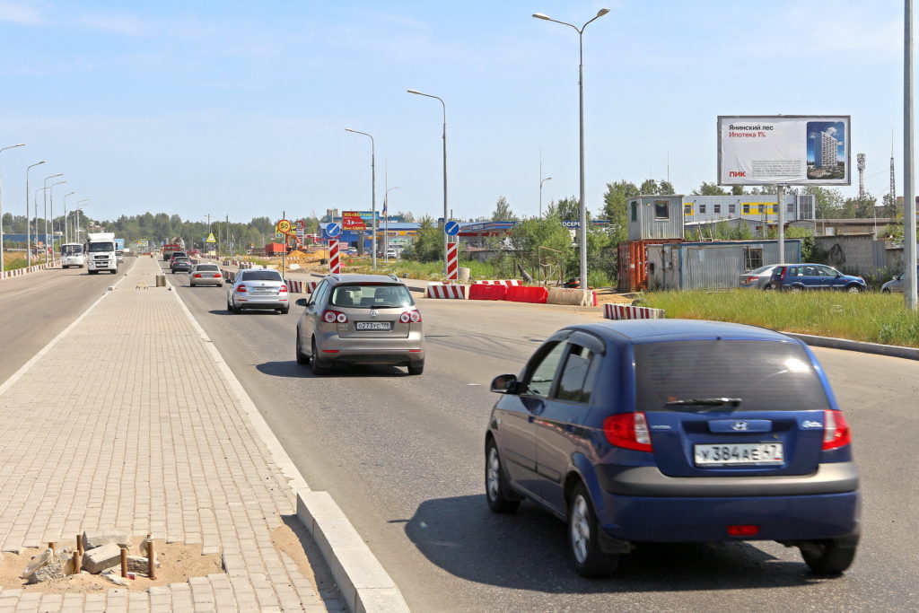 Фотография рекламного носителя, тип: Билборд 3x6, адрес: Колтушское ш., 1 000м, Ленинградская область, Россия. Сторона A №803895