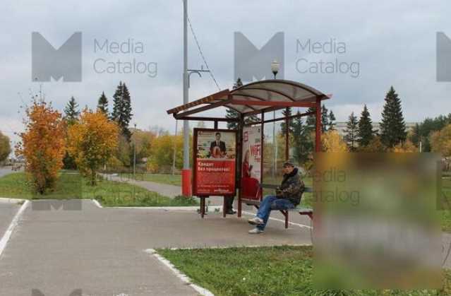 Фотография рекламного носителя, тип: Остановка 1.8x1.2, адрес: Куйбышева ул., ЛД "Кристалл", Муром, Владимирская область, Россия. Сторона А №1335824