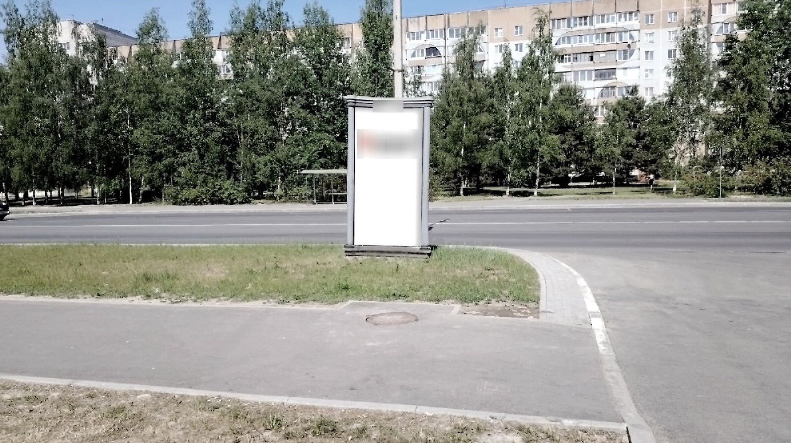 Фотография рекламного носителя, тип: Пиллар 3x1.4, адрес: Коммунальная ул., д.62, Псков, Псковская область, Россия. Сторона С №1338557