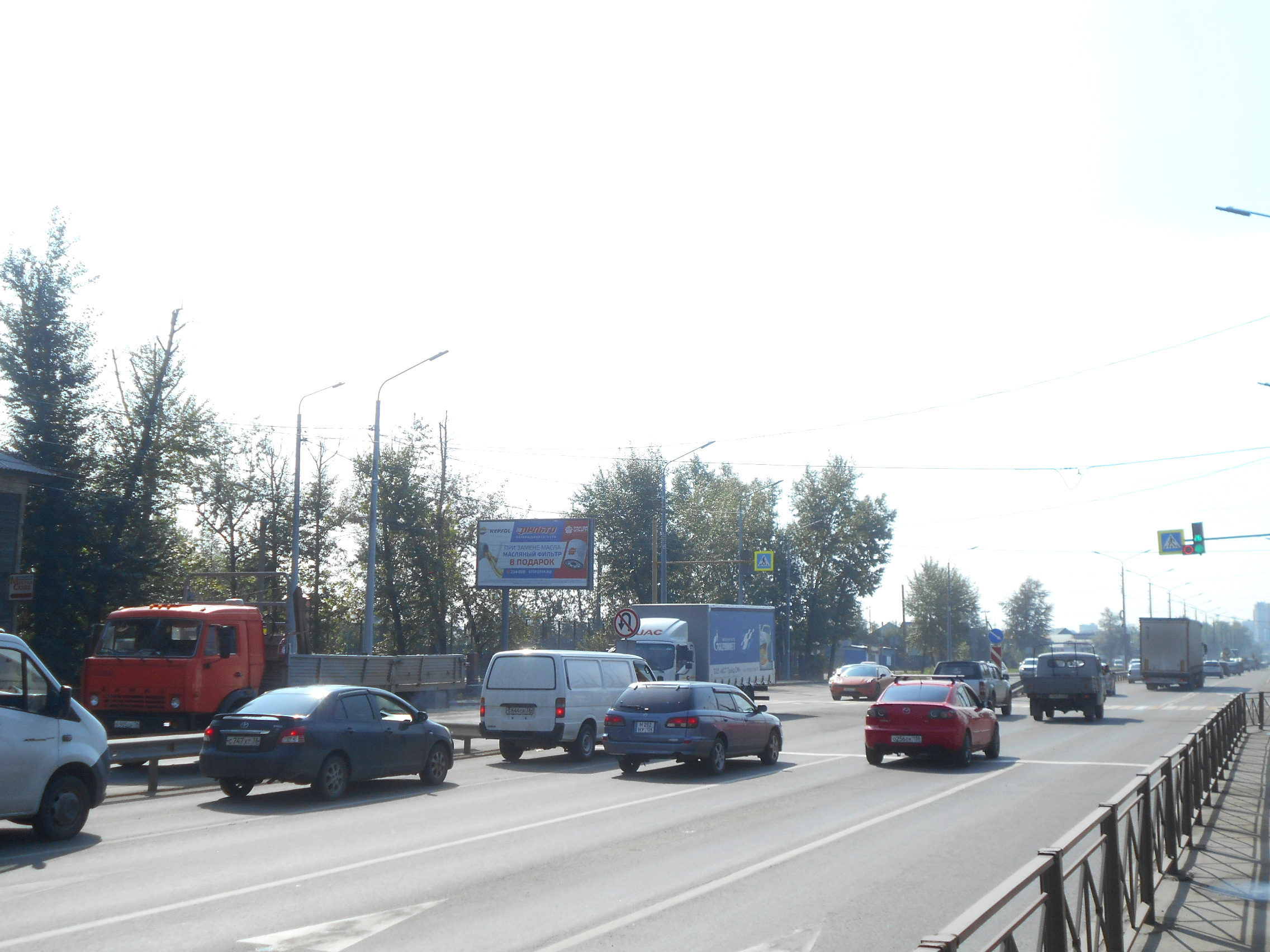 Фотография рекламного носителя, тип: Билборд 3x6, адрес: Трактовая ул. Х Днепровская ул., Иркутск, Иркутская область, Россия. Сторона Б №292904