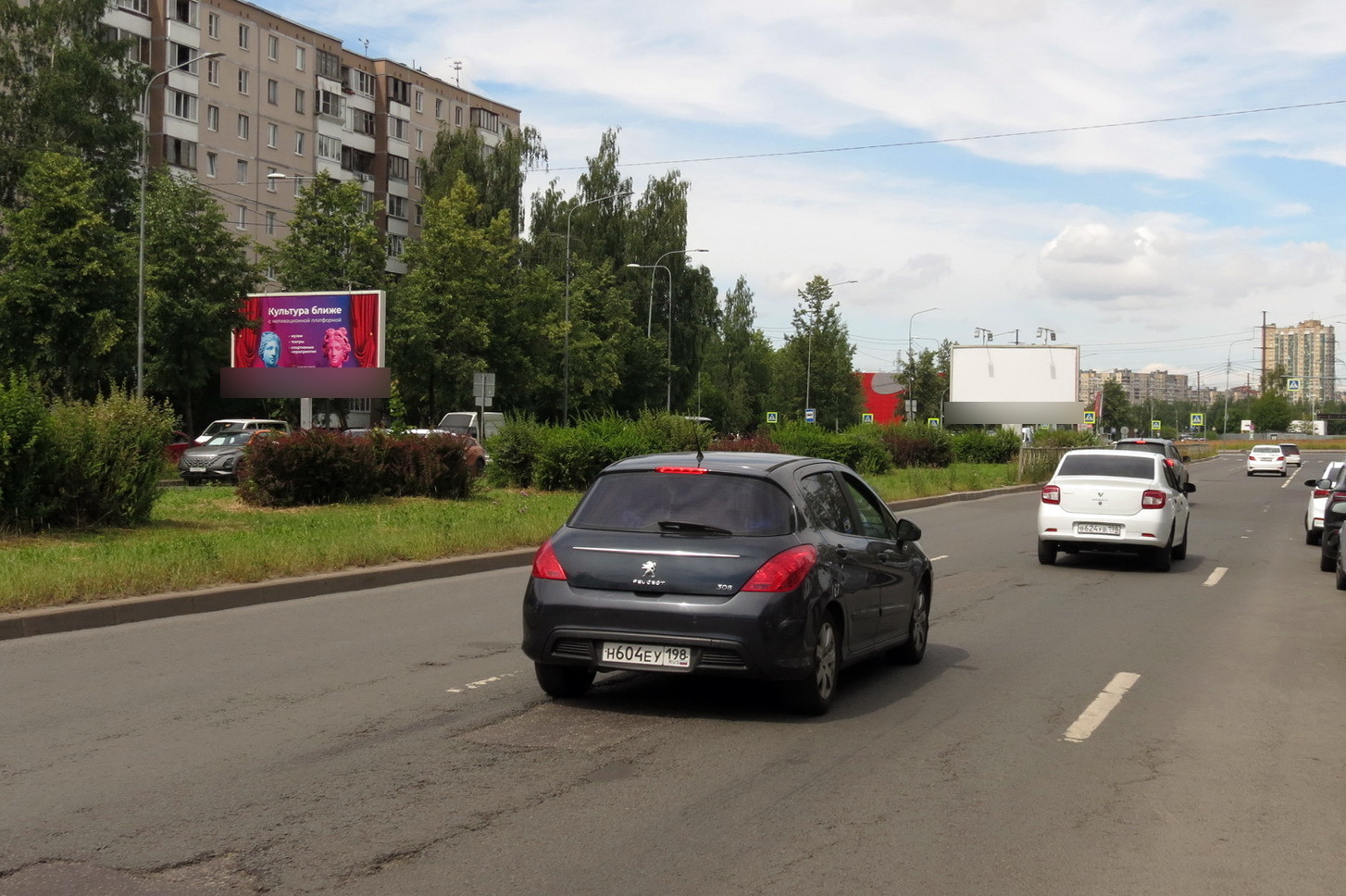 Фотография рекламного носителя, тип: Билборд 3x6, адрес: Солидарности пр-т., д.3, корп.1, поз.2, Санкт-Петербург, Россия. Сторона Б1 №631985