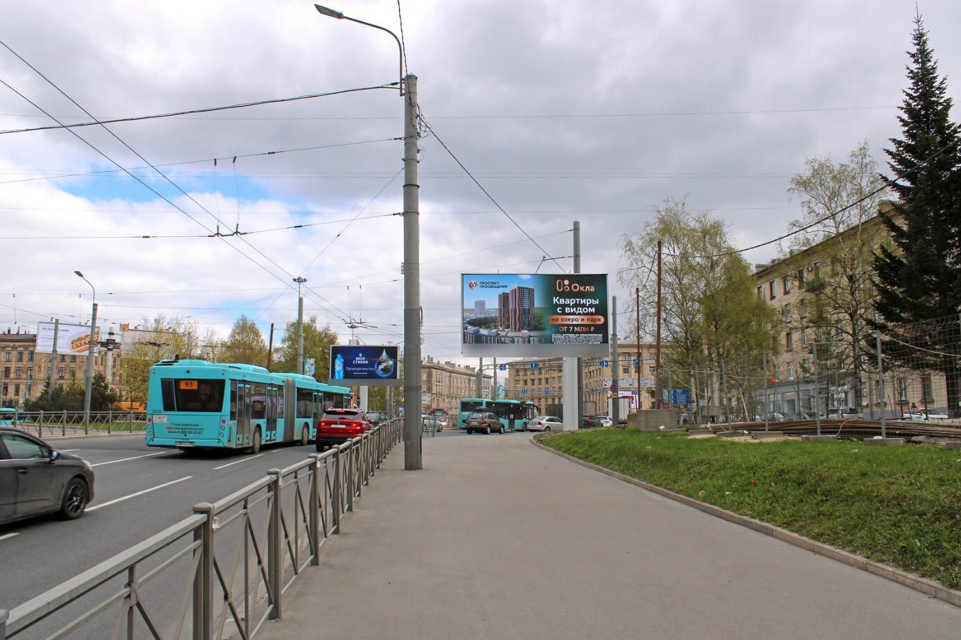Фотография рекламного носителя, тип: Билборд 3x6, адрес: Испытателей пр-т. Х Энгельса пр-т., д.22, Санкт-Петербург, Россия. Сторона А1 №120904