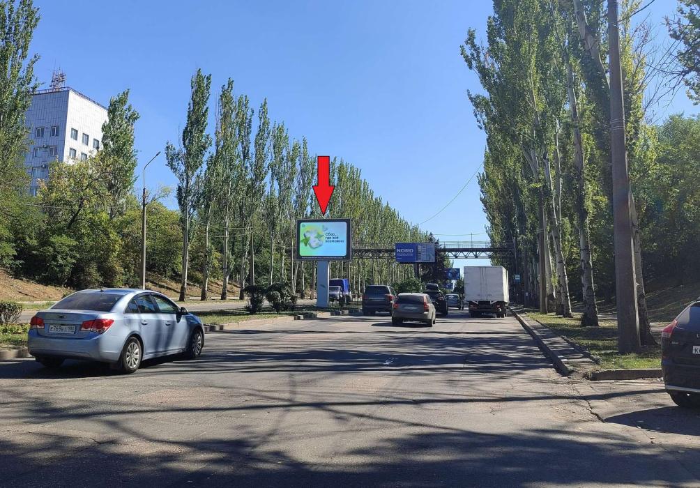 Фотография рекламного носителя, тип: Ситиборд 2.7x3.7, адрес: Ленинский пр-т., д.63, Донецк, Донецкая область, Россия. Сторона A11-A20 №1404009