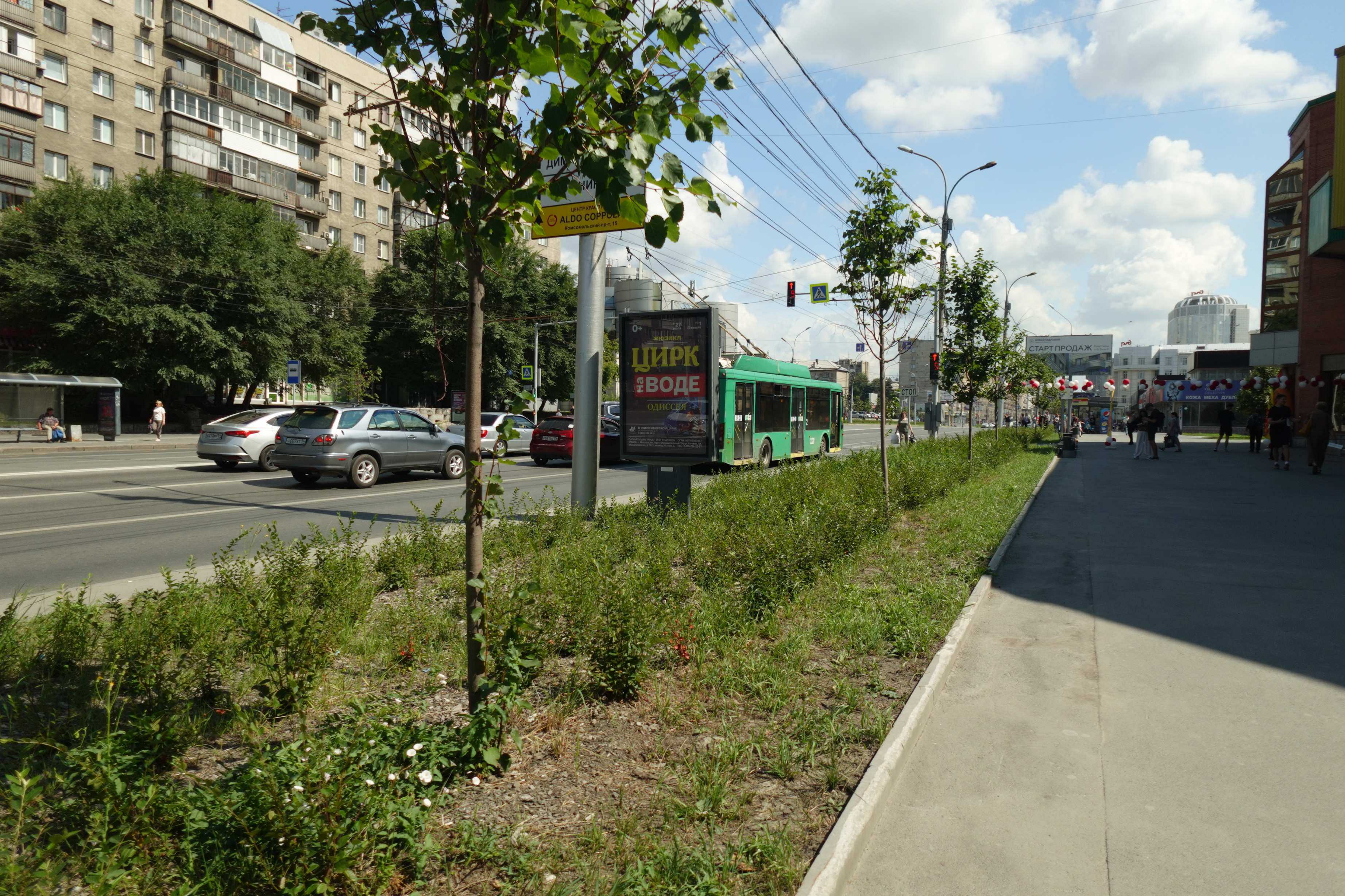 Фотография рекламного носителя, тип: Ситиформат 1.8x1.2, адрес: Вокзальная магистраль, д.8б, Новосибирск, Новосибирская область, Россия. Сторона А №142484